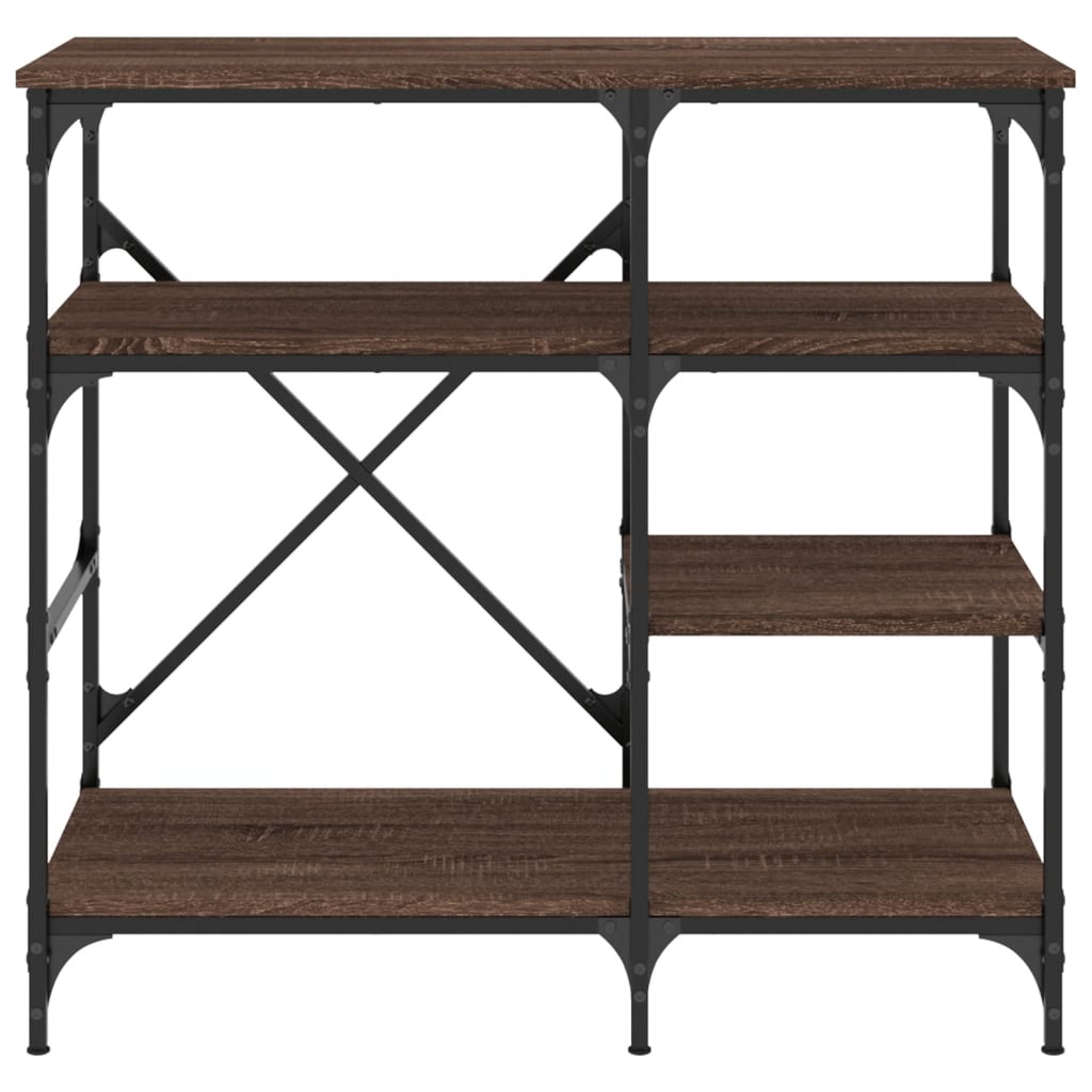 Baker's Rack Brown Oak 90x40x84 cm Engineered Wood and Metal